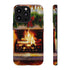 Candles on the Hearth Decorated for Christmas - Impact Resistant Phone Case iPhone 13 Pro Glossy